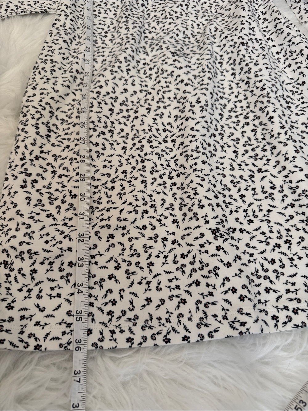 Old Navy Floral Tie Waist Dress Women’s Size Small White Black Floral Mini Dress - Picture 7 of 8